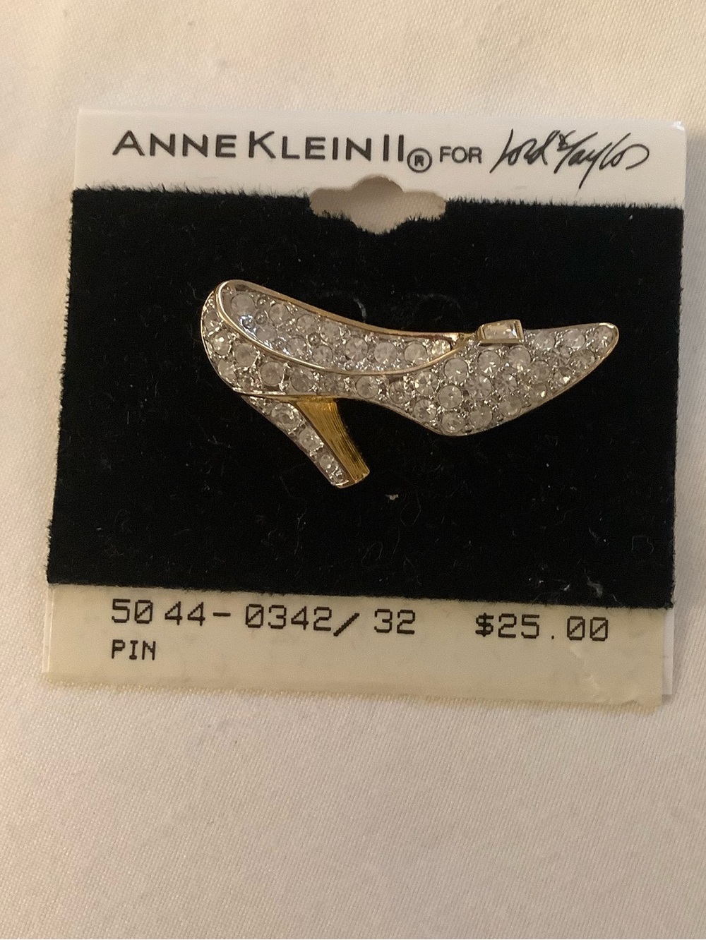 Ann Klein For Lord & Taylor High Heel Shoe Vintage Brooch New